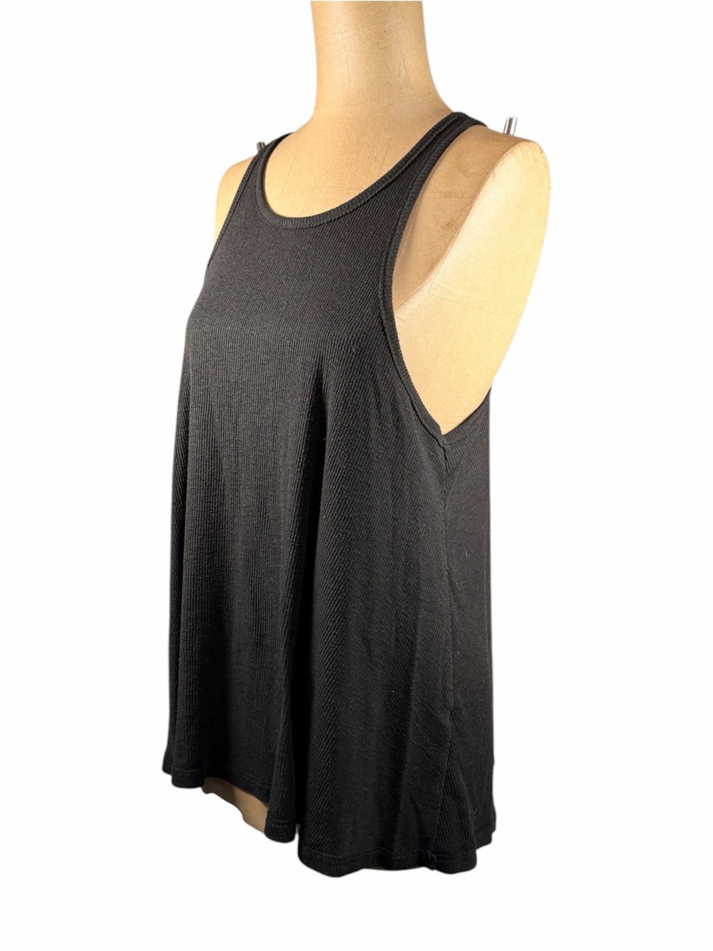 FREE PEOPLE Made in America Black Racerback Tank